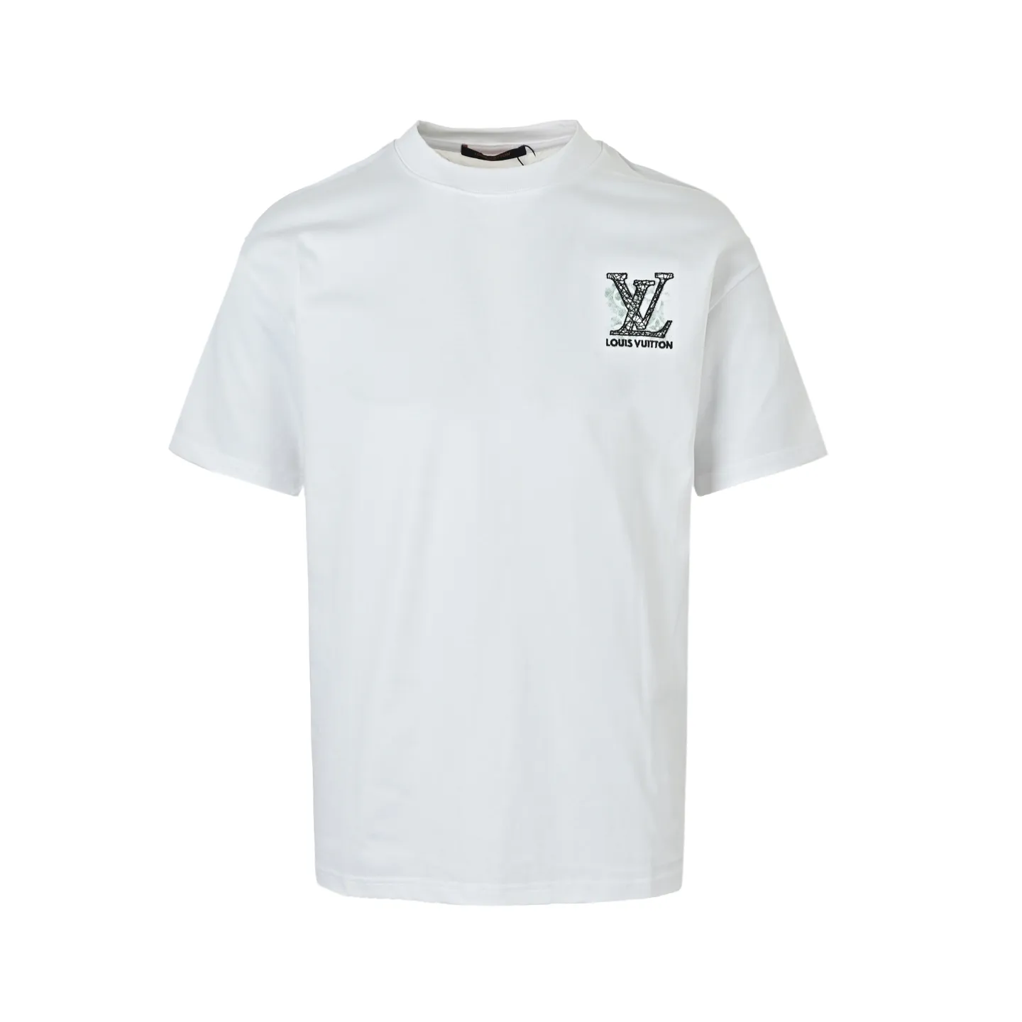 Louis Vuitton/Louis Vuitton inkjet presbyopic line logo embroidered short sleeves
